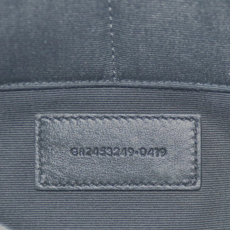 Saint Laurent Cassandra Leather Clutch Bag Black