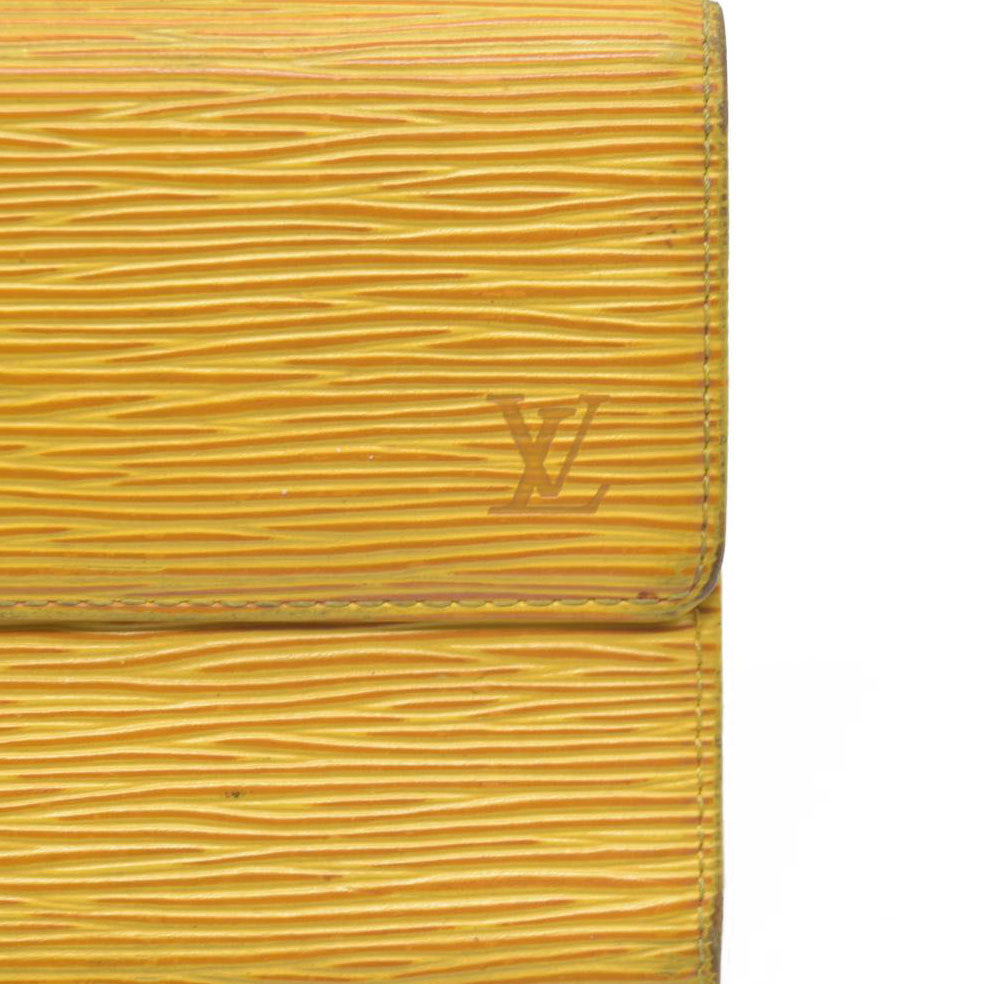 Louis Vuitton Vintage 1996 Yellow Epi Leather Tri-Fold Sarah sWallet CA0090