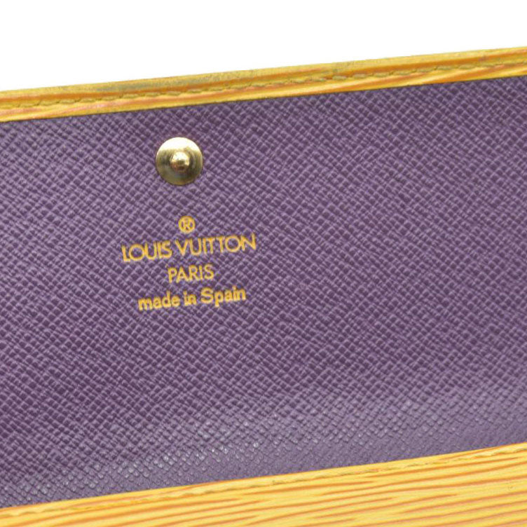 Louis Vuitton Vintage 1996 Yellow Epi Leather Tri-Fold Sarah sWallet CA0090