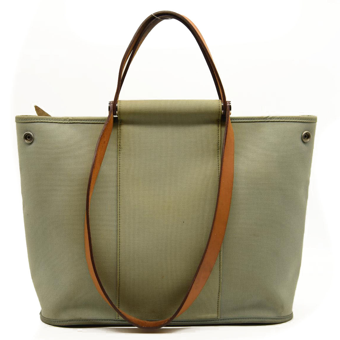 HERMES Toile Cabag 32 PM Light Blue