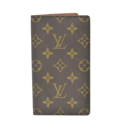 $600 1998 Louis Vuitton Monogram Porte-Valeurs Cartes Credit Wallet CA0928