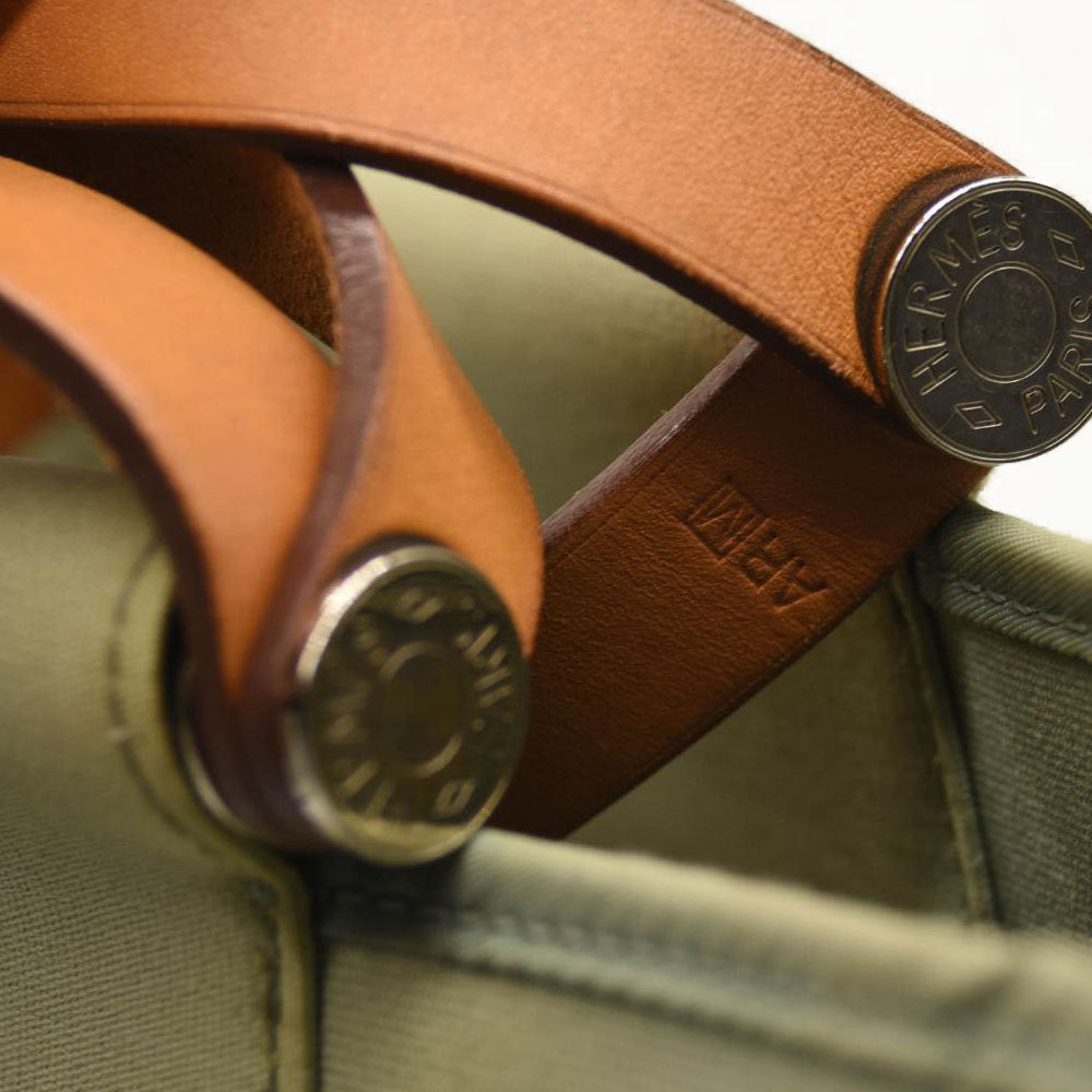 HERMES Toile Cabag 32 PM Light Blue