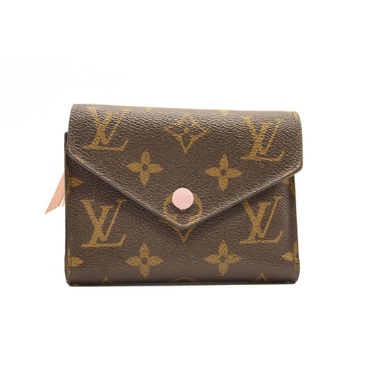 USED LOUIS VUITTON MONOGRAM VICTORINE WALLET ROSE BALLERINE