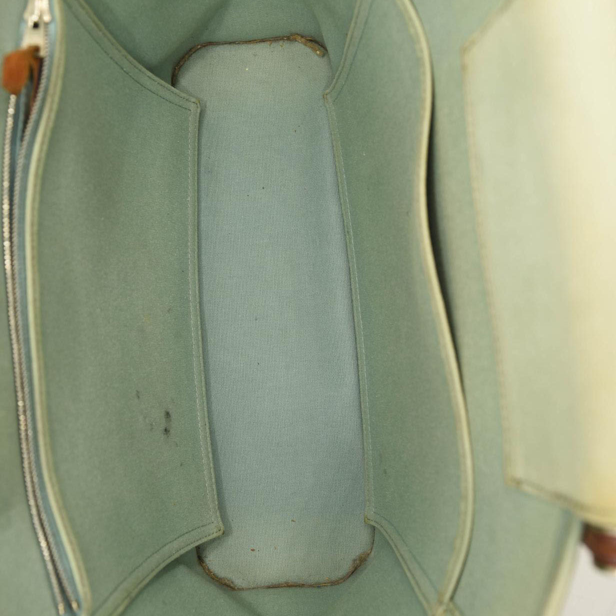 HERMES Toile Cabag 32 PM Light Blue