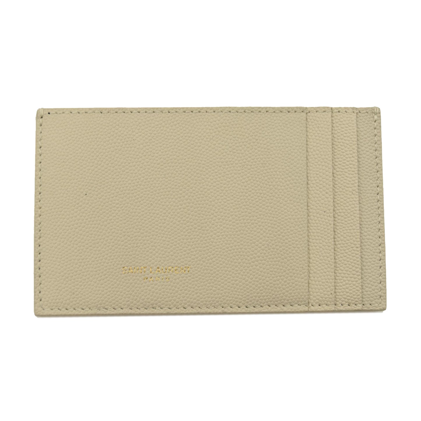 SAINT LAURENT Grain De Poudre Monogram Uptown Chain Wallet Crema Soft