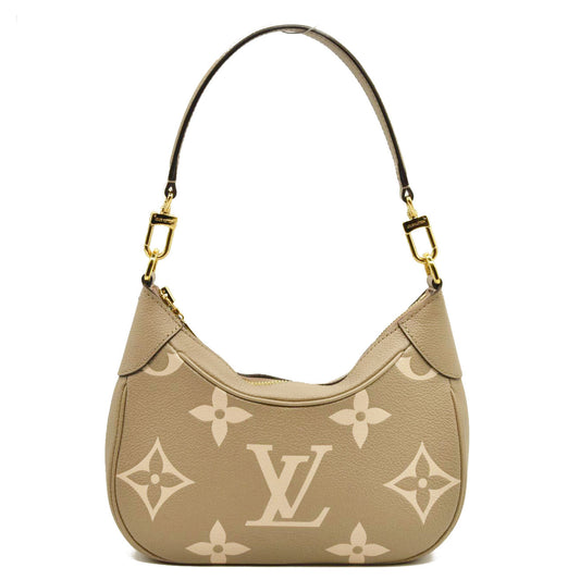 LOUIS VUITTON Empreinte Monogram Giant Bagatelle NM Tourterelle Creme
