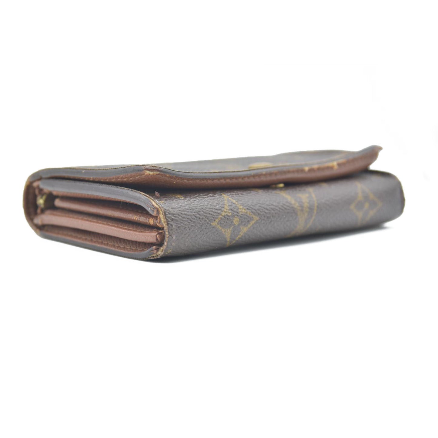 $560 Louis Vuitton  Monogram Porte-Monnaie Tresor Wallet CA0073