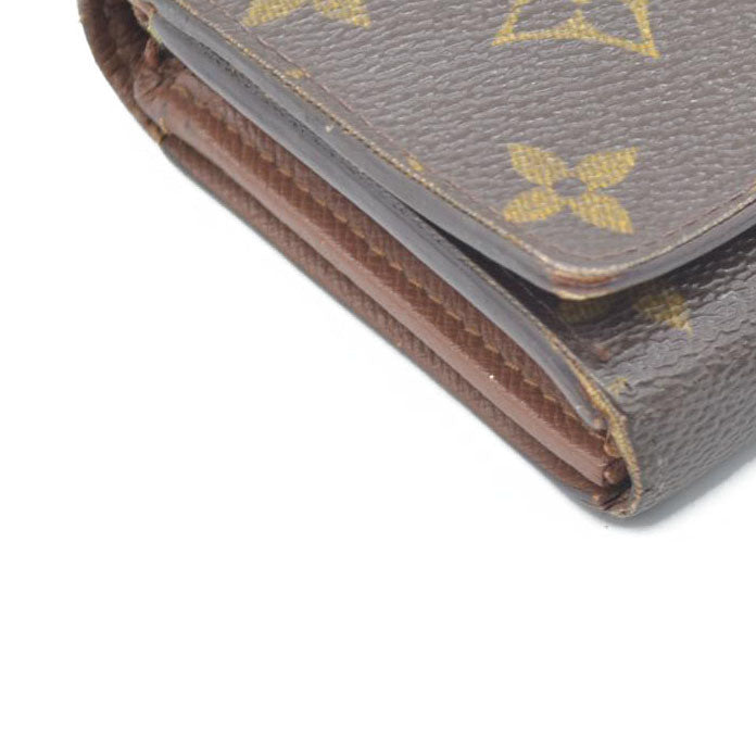 $560 Louis Vuitton  Monogram Porte-Monnaie Tresor Wallet CA0073