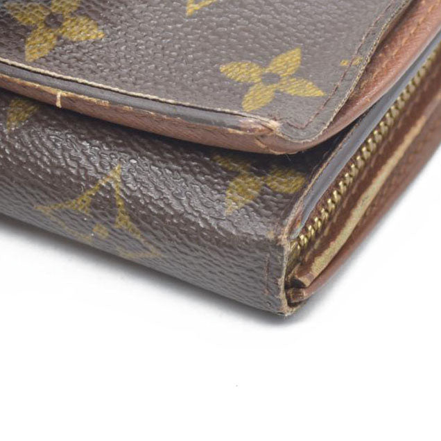 $560 Louis Vuitton  Monogram Porte-Monnaie Tresor Wallet CA0073