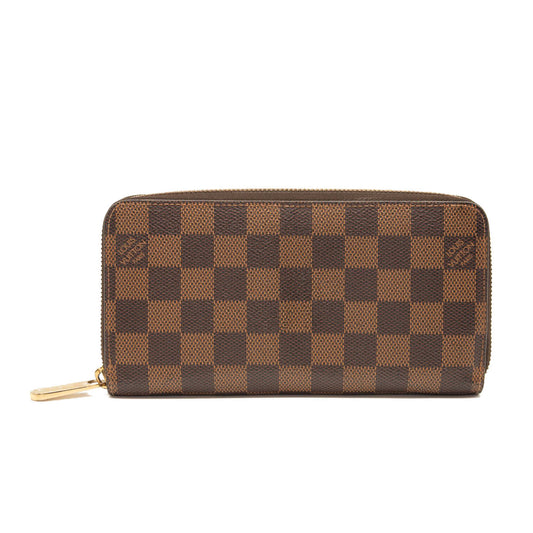 Louis Vuitton Damier Ebene Zippy Wallet Rose Ballerine