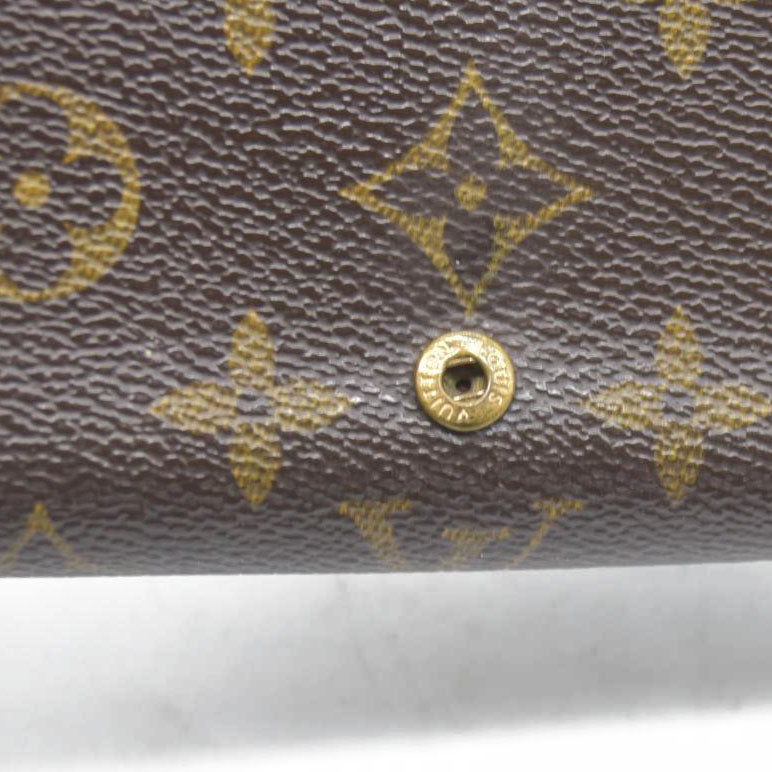 $560 Louis Vuitton  Monogram Porte-Monnaie Tresor Wallet CA0073