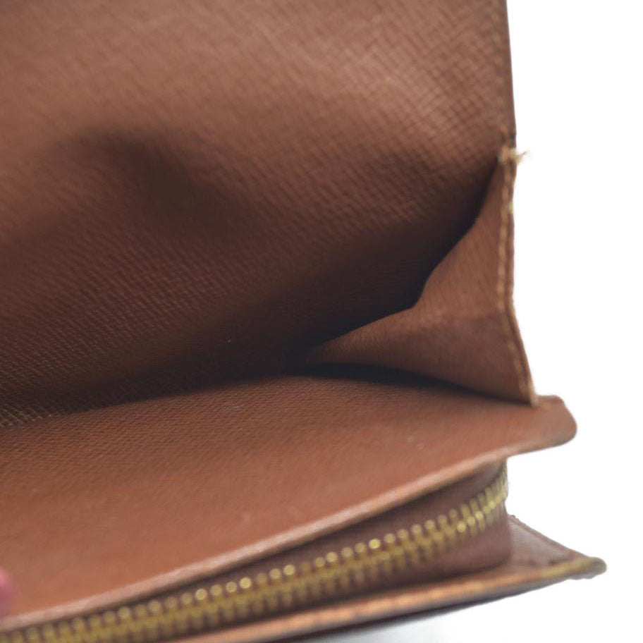 $560 Louis Vuitton  Monogram Porte-Monnaie Tresor Wallet CA0073