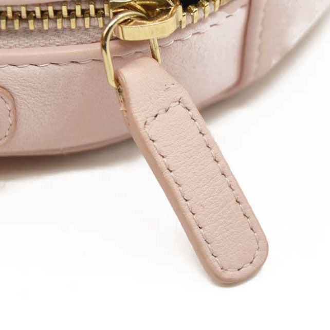 Chanel  Calfskin Quilted Pearl Round Clutch With Chain Light Pink 31*