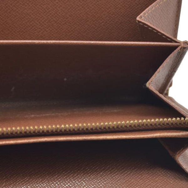 $560 Louis Vuitton  Monogram Porte-Monnaie Tresor Wallet CA0073