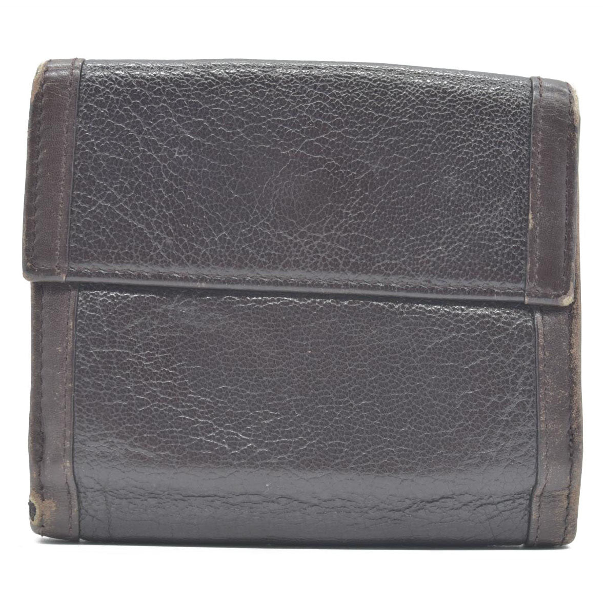 $690 BVLGARI Doppiotondo Leather Bifold Wallet