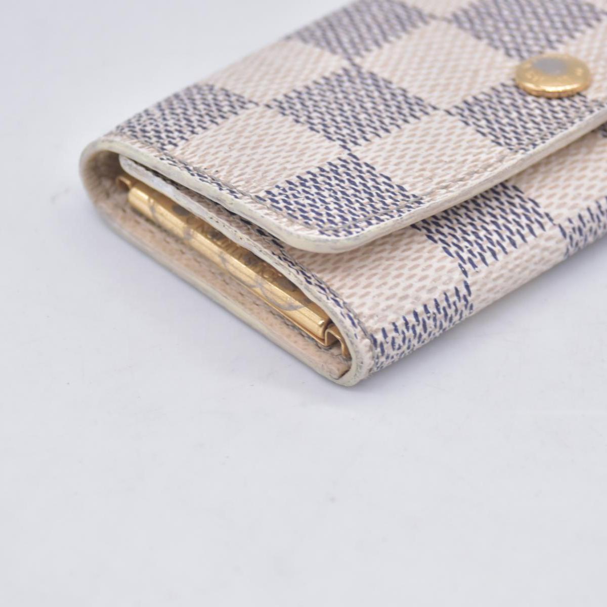 $345 2007 Louis Vuitton Damier Azur Multicles 4 Key Holder FL2027 CONSIGNMENT 10021073