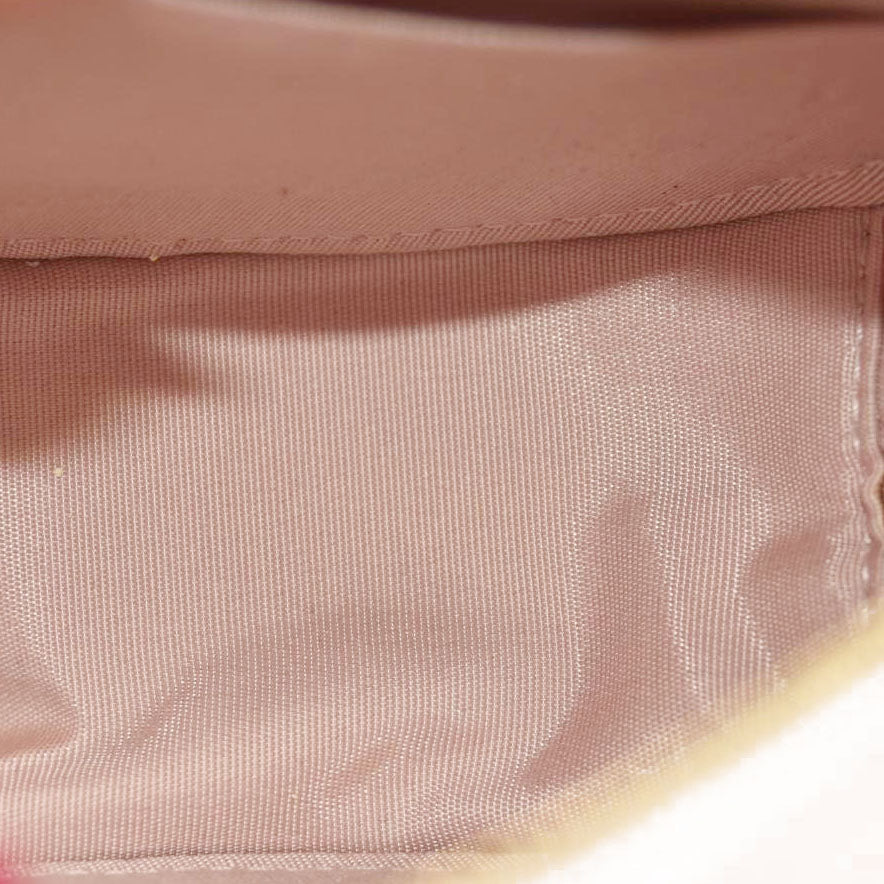 Chanel  Calfskin Quilted Pearl Round Clutch With Chain Light Pink 31*