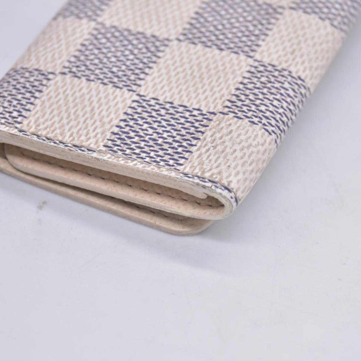 $345 2007 Louis Vuitton Damier Azur Multicles 4 Key Holder FL2027 CONSIGNMENT 10021073