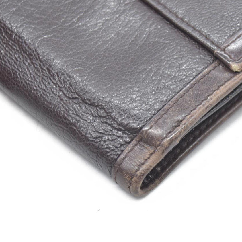 $690 BVLGARI Doppiotondo Leather Bifold Wallet
