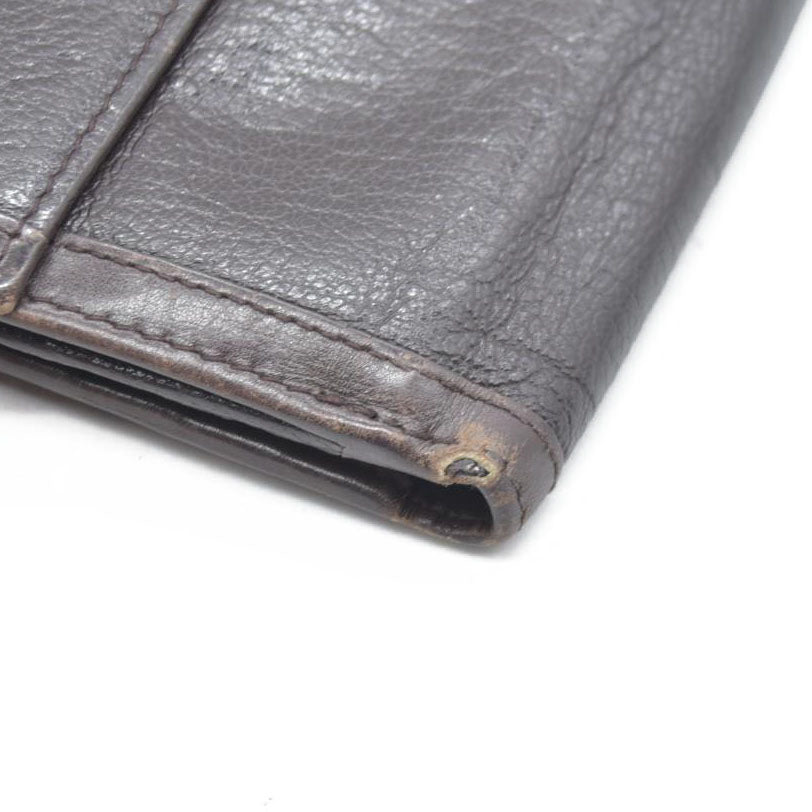 $690 BVLGARI Doppiotondo Leather Bifold Wallet