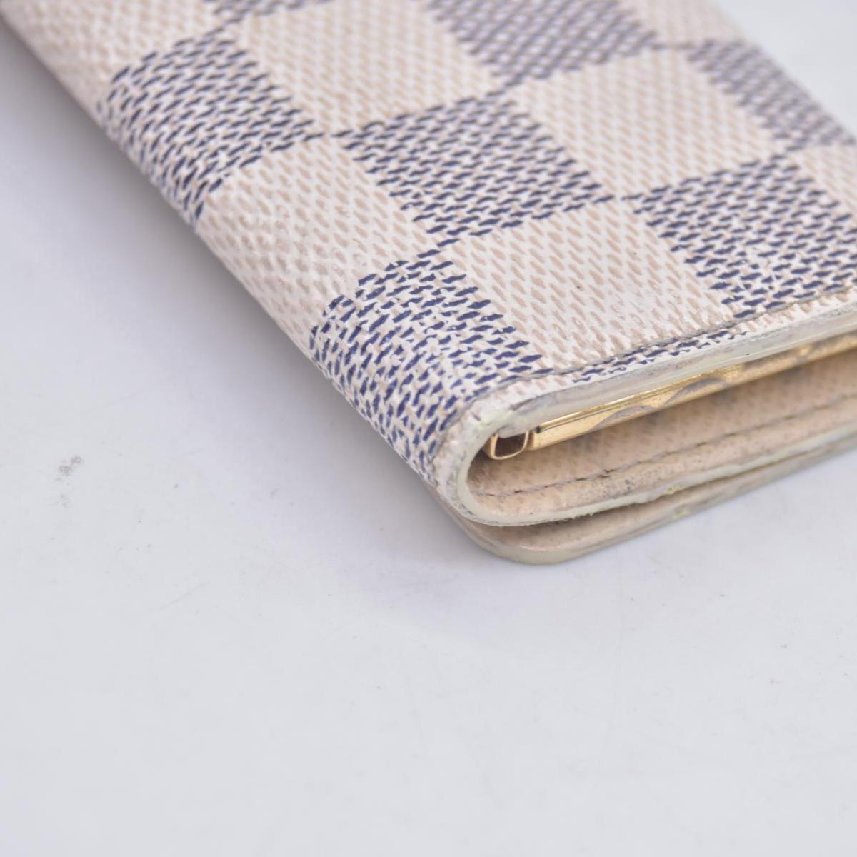 $345 2007 Louis Vuitton Damier Azur Multicles 4 Key Holder FL2027 CONSIGNMENT 10021073