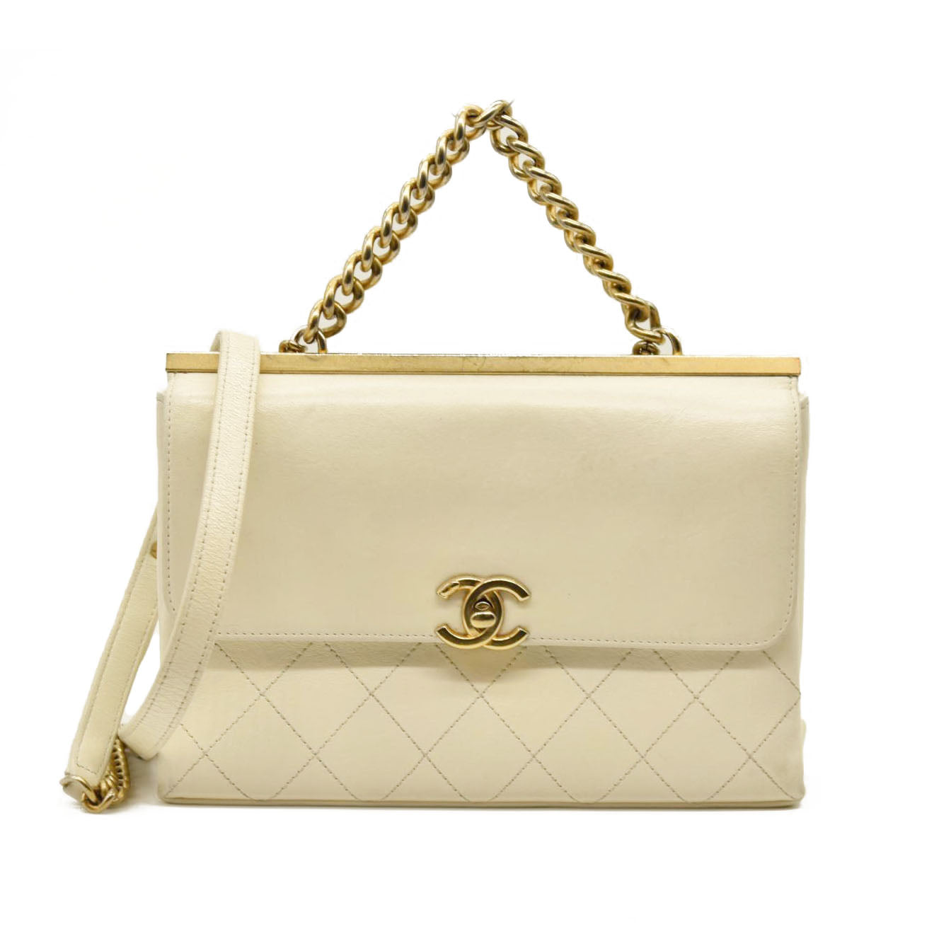 Chanel  Lambskin Quilted Coco Luxe Top Handle Flap  25*