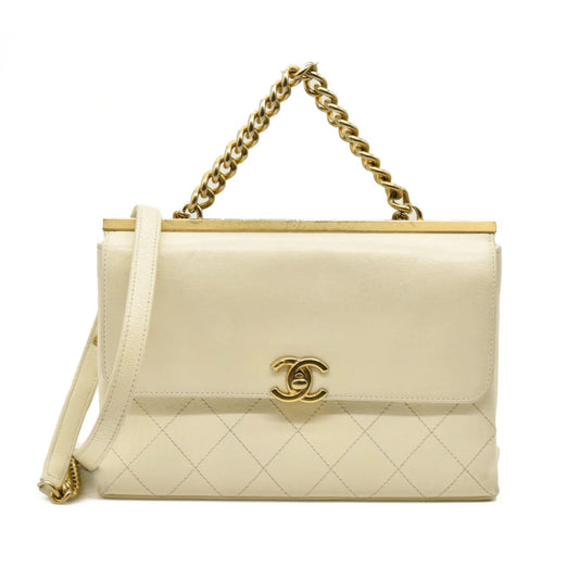 Chanel  Lambskin Quilted Coco Luxe Top Handle Flap  25*