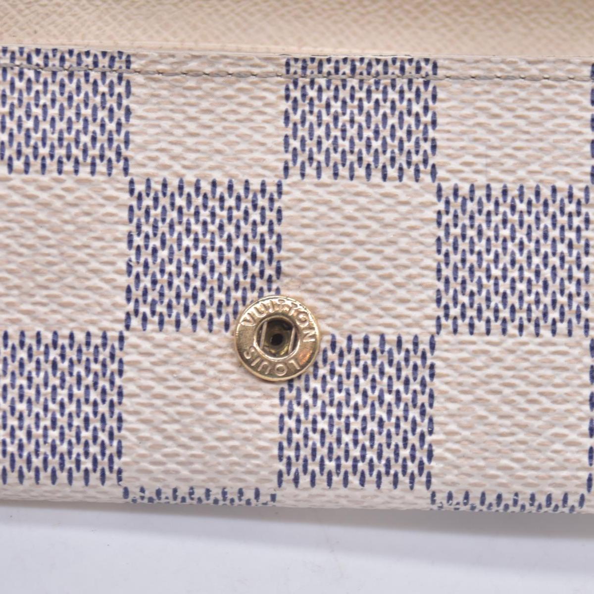 $345 2007 Louis Vuitton Damier Azur Multicles 4 Key Holder FL2027 CONSIGNMENT 10021073