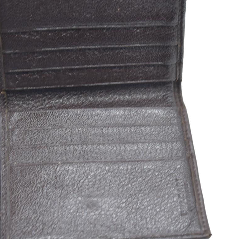 $690 BVLGARI Doppiotondo Leather Bifold Wallet