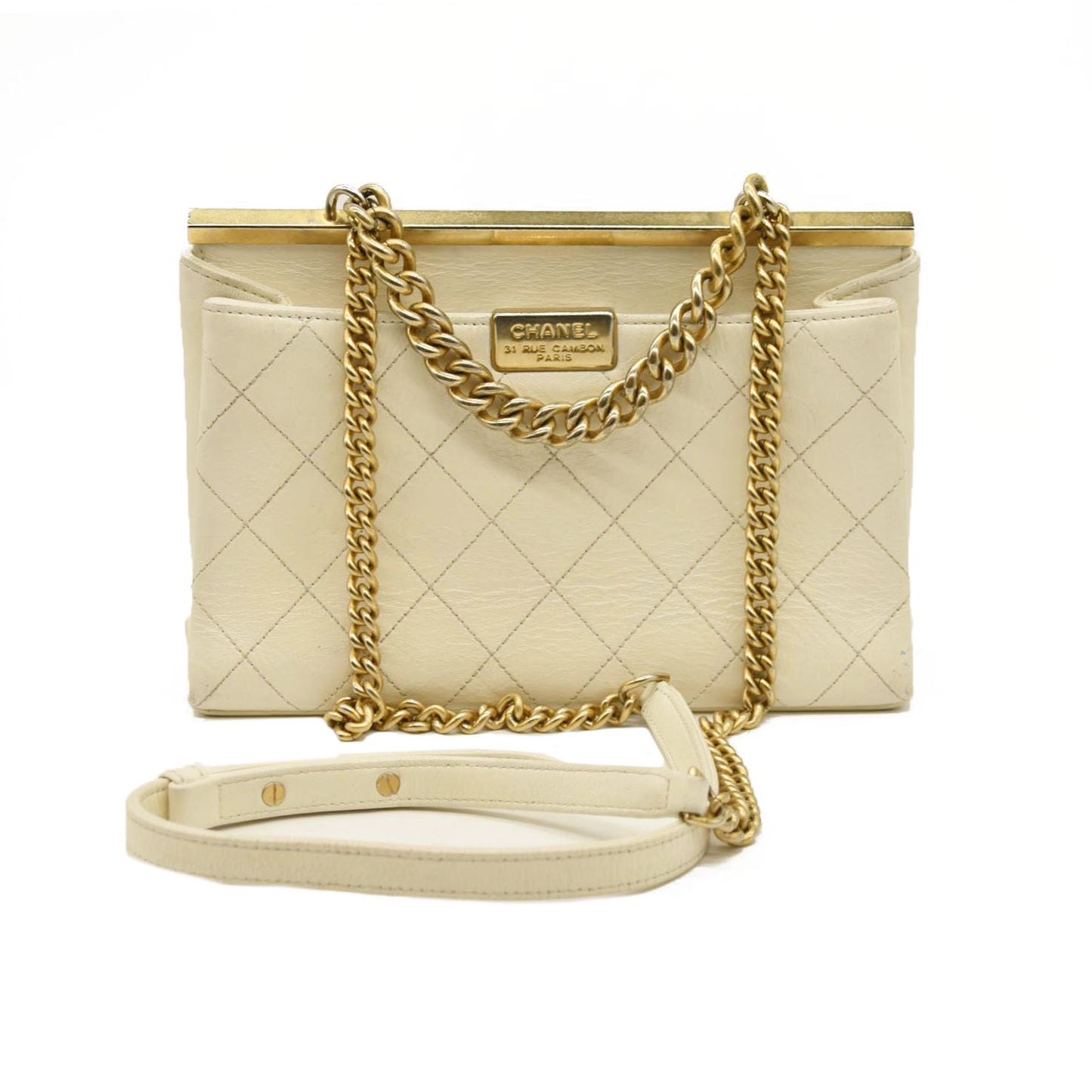 Chanel  Lambskin Quilted Coco Luxe Top Handle Flap  25*