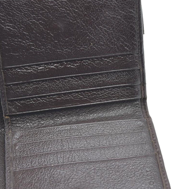 $690 BVLGARI Doppiotondo Leather Bifold Wallet