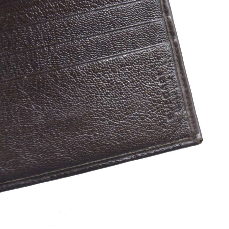 $690 BVLGARI Doppiotondo Leather Bifold Wallet