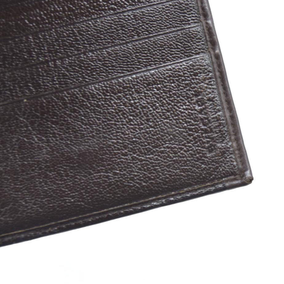 $690 BVLGARI Doppiotondo Leather Bifold Wallet