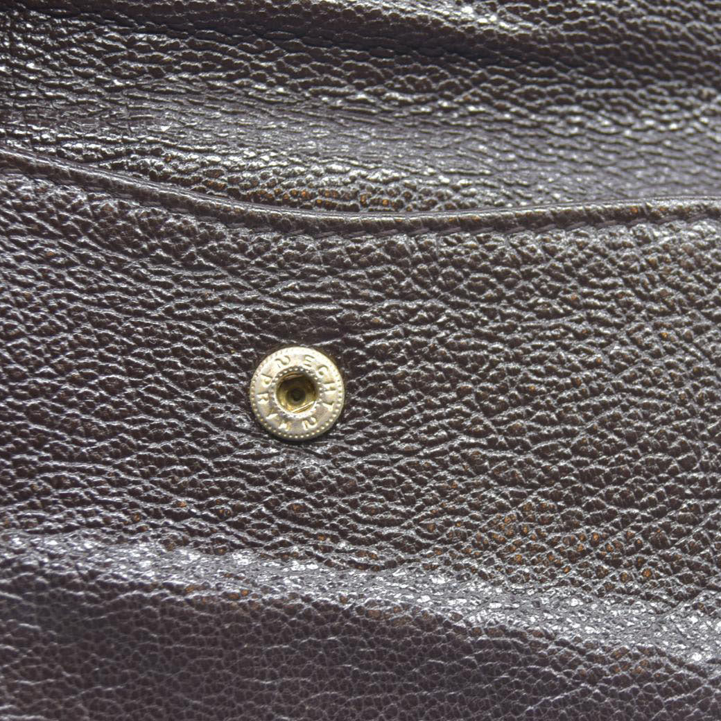 $690 BVLGARI Doppiotondo Leather Bifold Wallet
