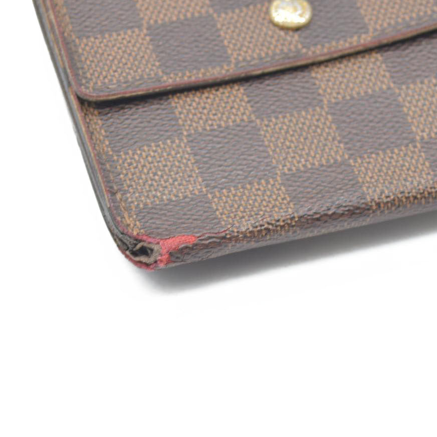 Louis Vuitton Monogram Portefeiulle Elise Trifold Wallet Brown