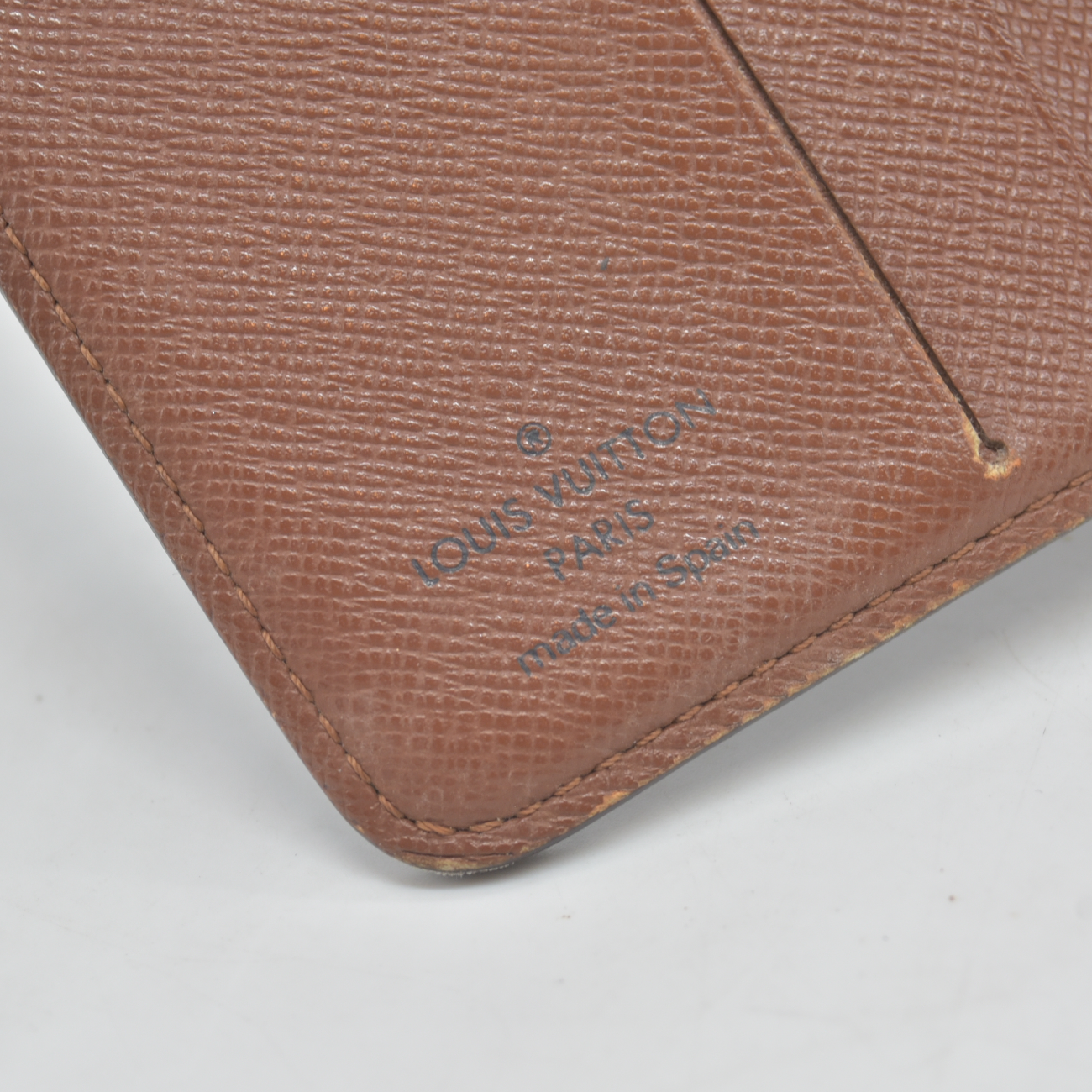 $590 2003 Louis Vuitton Monogram Compact Zip Bifold Wallet Brown CA0063