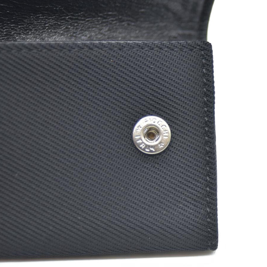 FENDI Logo Plate Canvas 6 Ring Key Case Black/2BG4571