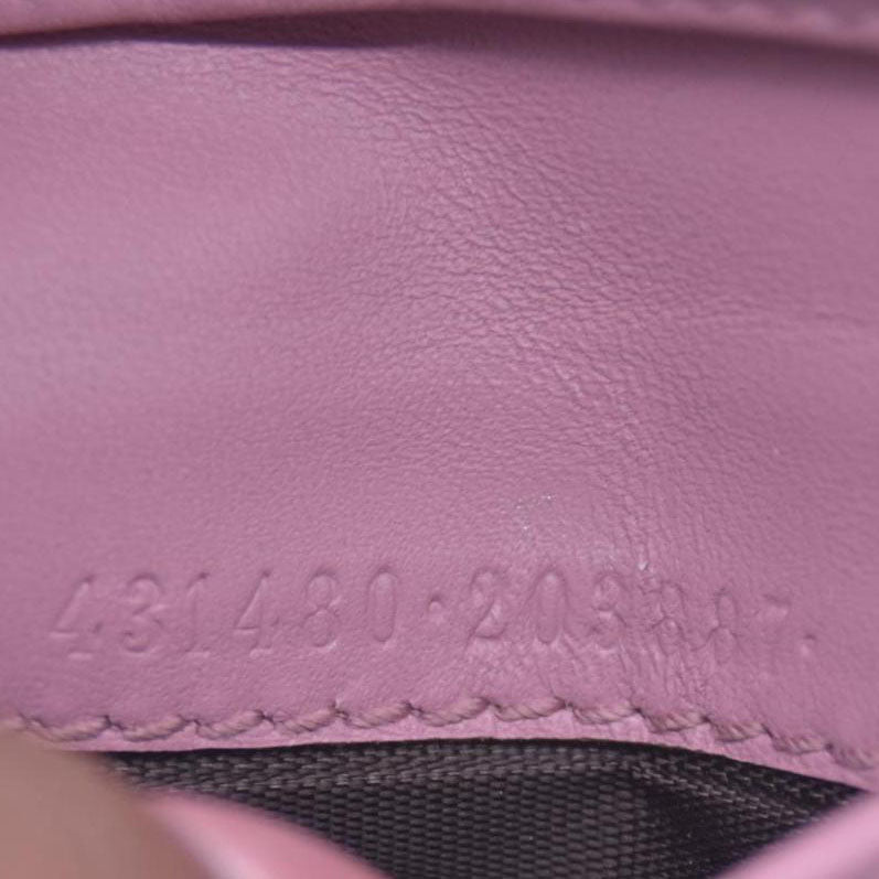 Gucci GG Supreme Monogram Pearl Studded French Wallet Pink CONSIGNMENT