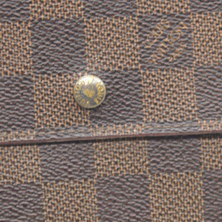 Louis Vuitton Monogram Portefeiulle Elise Trifold Wallet Brown