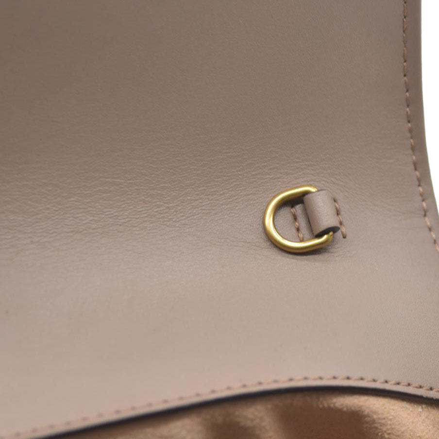 $1450 Gucci Double G Marmont Super Mini Beige Leather Crossbody Bag