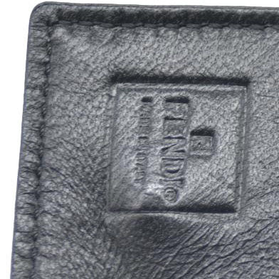 FENDI Logo Plate Canvas 6 Ring Key Case Black/2BG4571