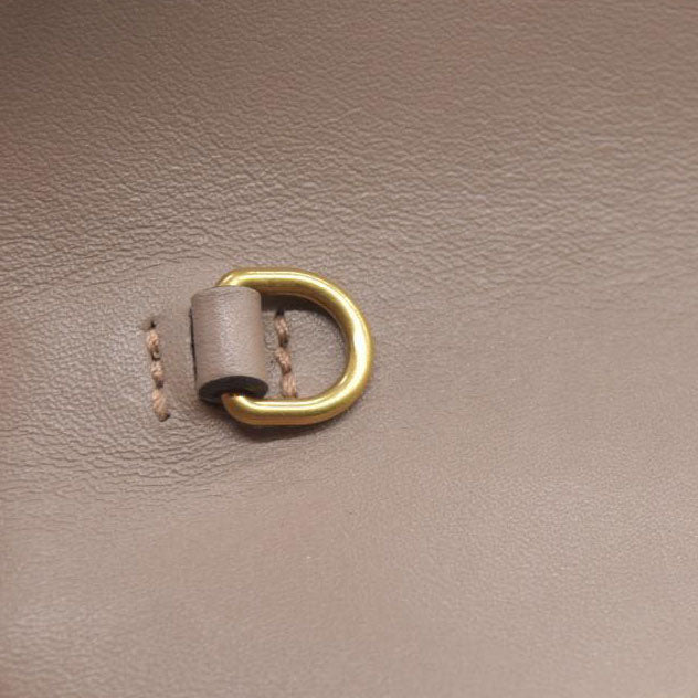 $1450 Gucci Double G Marmont Super Mini Beige Leather Crossbody Bag