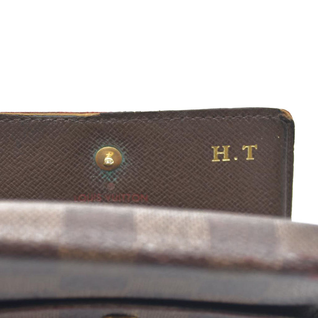 Louis Vuitton Monogram Portefeiulle Elise Trifold Wallet Brown