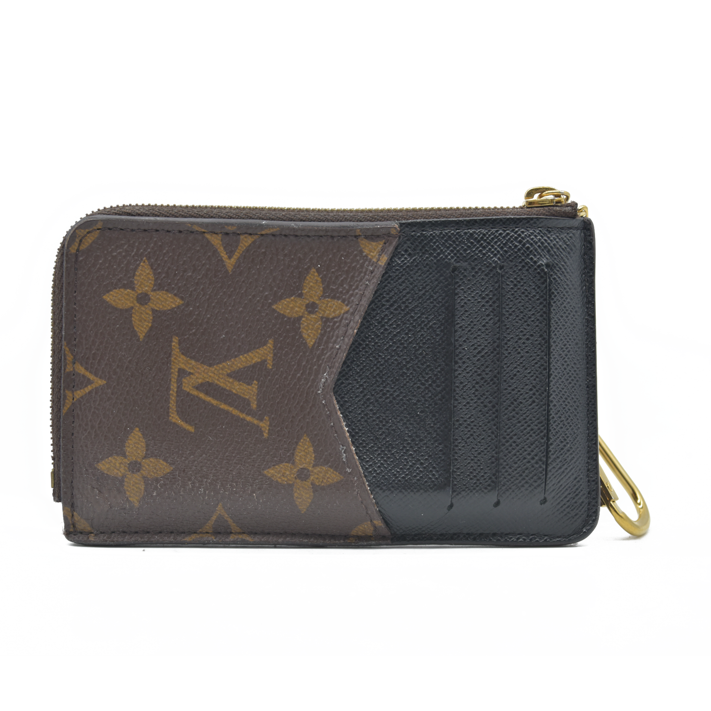 Louis Vuitton  Monogram Recto Verso Card Holder Black RFID Damaged