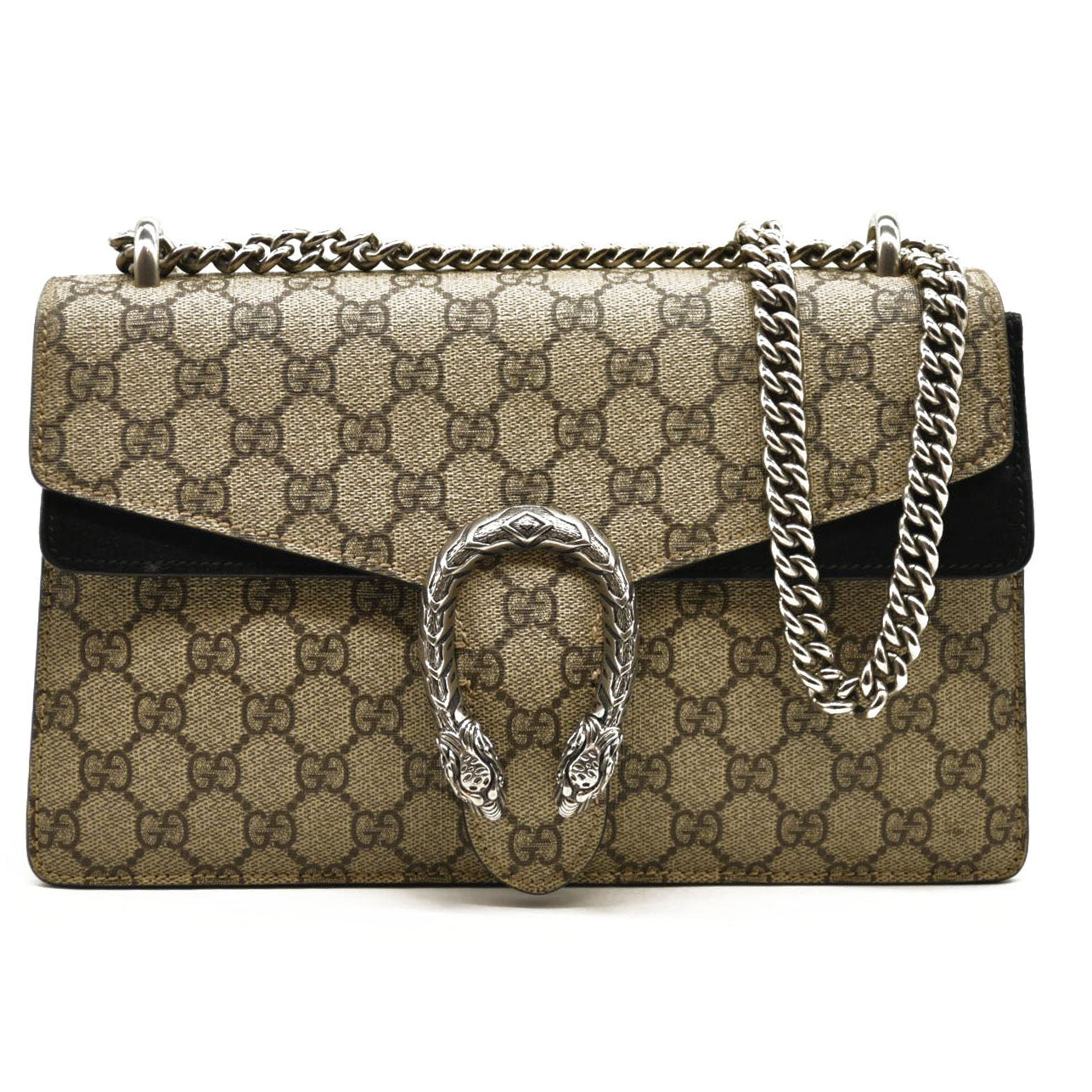 GUCCI  GG Supreme Monogram Small Dionysus Shoulder Bag Black