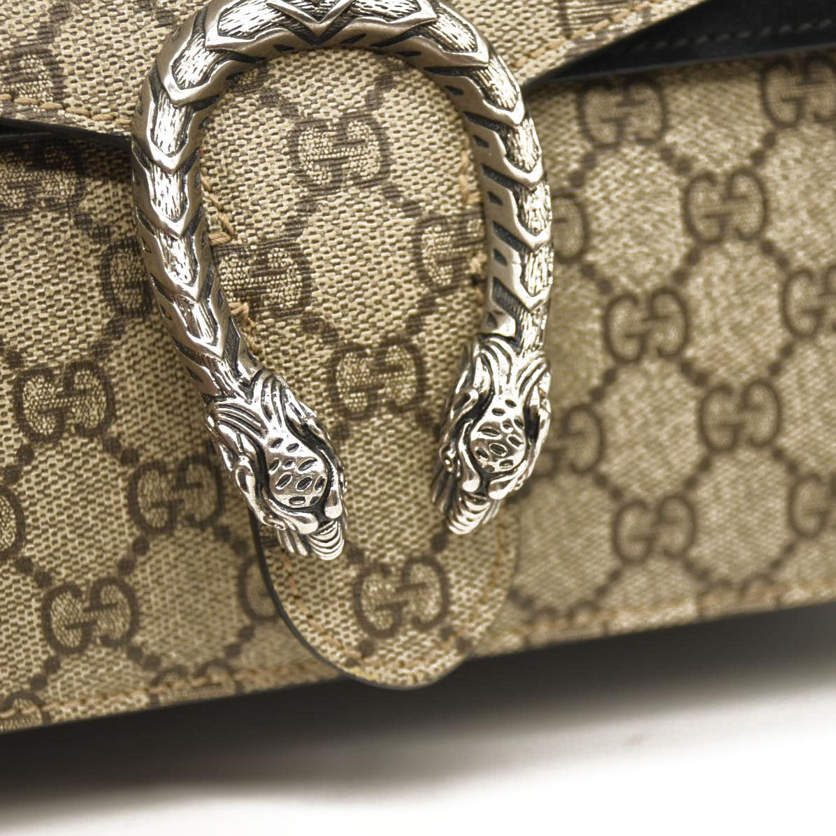 GUCCI  GG Supreme Monogram Small Dionysus Shoulder Bag Black