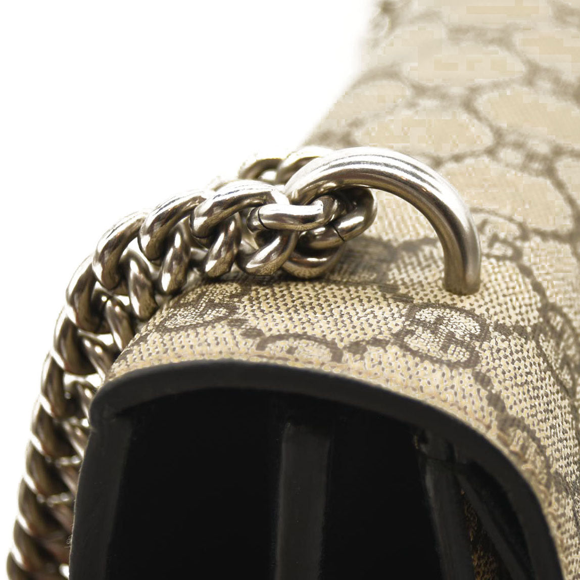GUCCI  GG Supreme Monogram Small Dionysus Shoulder Bag Black