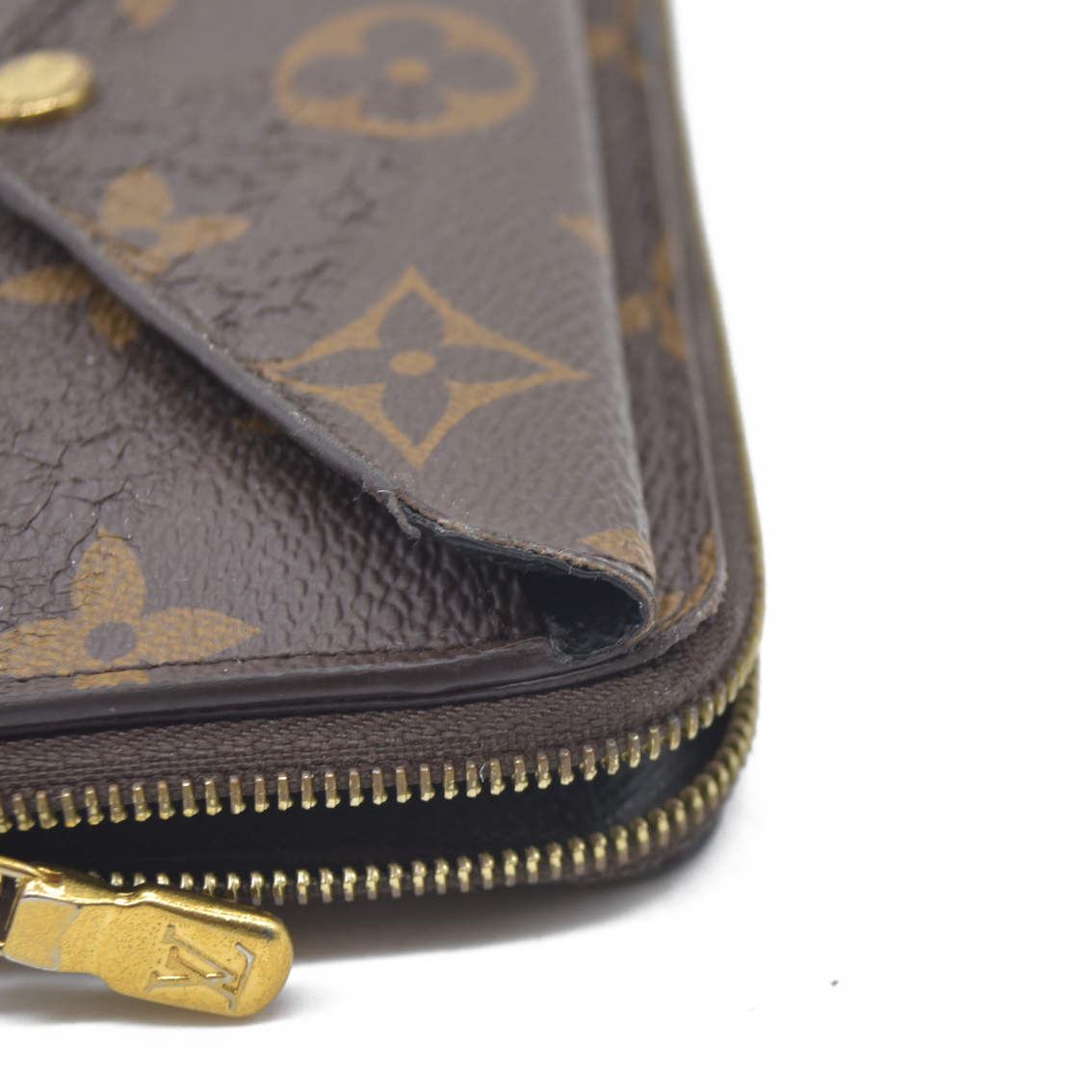 Louis Vuitton  Monogram Recto Verso Card Holder Black RFID Damaged