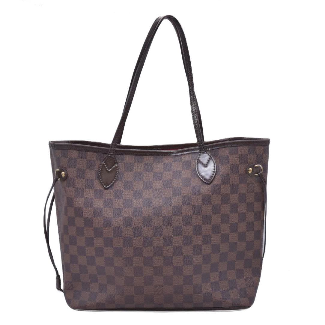 $2240 2009 Louis Vuitton Damier Ebene Neverfull MM Cherry AR0049 CONSIGNMENT 10021074