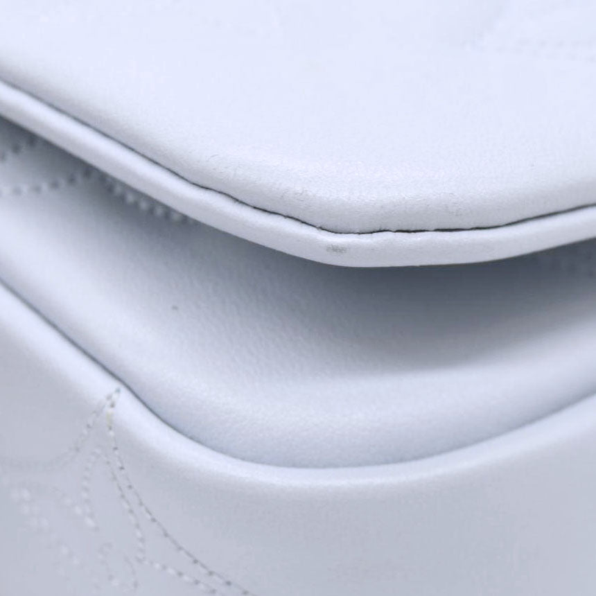 LOUIS VUITTON Calfskin Bubblegram Wallet On Strap Ice Blue